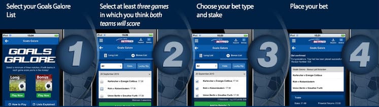 Betfred GoalsGalore instructions