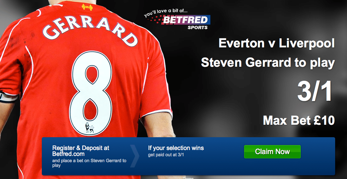 Betfred Steven Gerrard offer